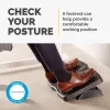 Fellowes Fußstütze unter dem Schreibtisch – Refresh Fußauflage Ergonomische Fußstütze mit 2 Höheneinstellungen & Massageoberfläche – Fußstütze für Büro & Zuhause – Schwarz