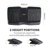 Fellowes Fußstütze unter dem Schreibtisch – Refresh Fußauflage Ergonomische Fußstütze mit 2 Höheneinstellungen & Massageoberfläche – Fußstütze für Büro & Zuhause – Schwarz