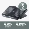 Fellowes Fußstütze unter dem Schreibtisch – Refresh Fußauflage Ergonomische Fußstütze mit 2 Höheneinstellungen & Massageoberfläche – Fußstütze für Büro & Zuhause – Schwarz