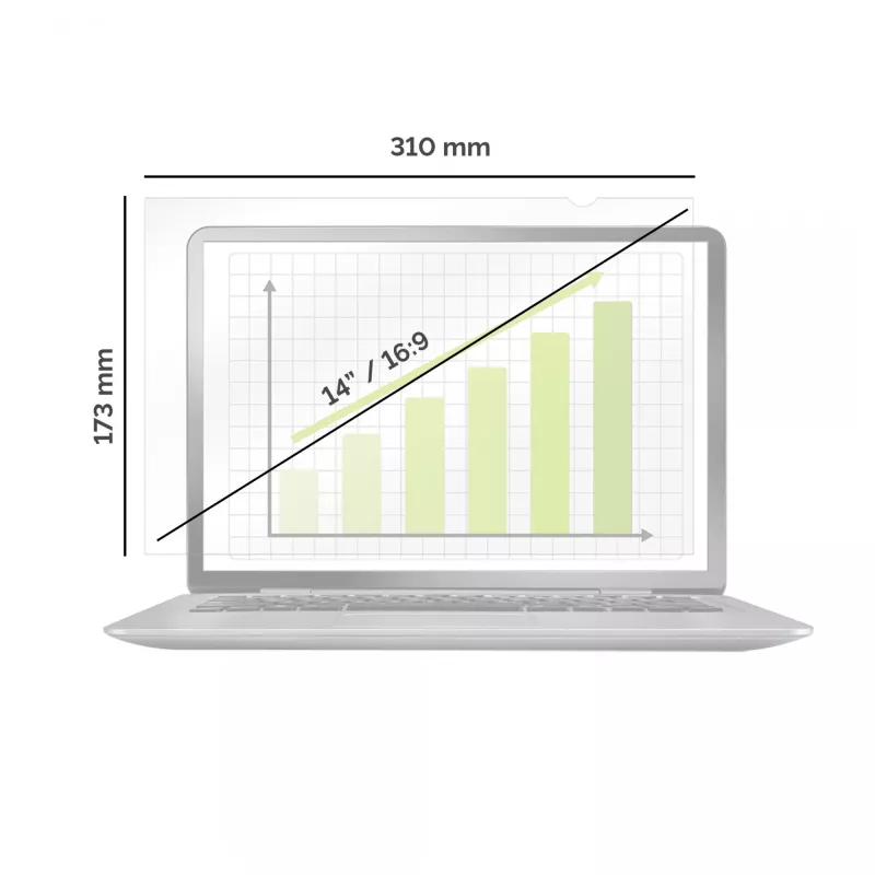 Fellowes PrivaScreen 35.6 cm (14 Zoll) Laptop rahmenloser Blickschutzfilter