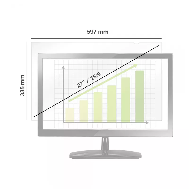 Fellowes PrivaScreen 68,6 cm (27 Zoll) Monitor rahmenloser Blickschutzfilter