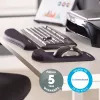 Fellowes Maus Mat Handgelenkstütze – PlushTouch Mauspad mit rutschfester Gummibasis und antibakteriellem Schutz – Ergonomische Mausmatte für Computer, Laptop, Home-Office – Schwarz