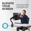 Fellowes Platinum Series Monitorarm – Monitorhalterung für 8 kg 40-Zoll-Bildschirme – Einstellbare Monitor-Tischhalterung – Neigung 45° Schwenken 180° Drehung 360° Rotation 360°, VESA 75 x 75/100 x 100 – Schwarz