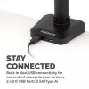 Fellowes Platinum Series Dual Stacking Monitor Arm – Monitorhalterung für zwei 8 kg schwere 27-Zoll-Bildschirme – Verstellbare Doppelmonitor-Tischhalterung – Neigung 45° Schwenken 180° Drehung 360° Rotation 360°, VESA 75 x 75/100 x 100 – Schwarz