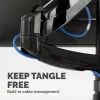 Fellowes Platinum Series Dual Stacking Monitor Arm – Monitorhalterung für zwei 8 kg schwere 27-Zoll-Bildschirme – Verstellbare Doppelmonitor-Tischhalterung – Neigung 45° Schwenken 180° Drehung 360° Rotation 360°, VESA 75 x 75/100 x 100 – Schwarz