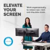 Fellowes Seasa Dual Monitor Arm - Freistehende Monitorhalterung für 8 kg schwere 27-Zoll-Bildschirme – Ergonomisch verstellbarer Monitorarm – Neigung ±45°, Schwenkbereich 120°, Drehung 360° – VESA 75 x 75/100 x 100 – Schwarz