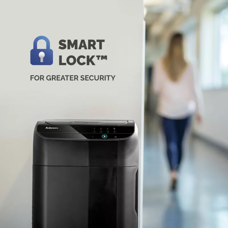Fellowes Aktenvernichter 350 Blatt automatische Zuführung Partikelschnitt Aktenvernichter AutoMax 350C mit 68-Liter-Behälter hohe Sicherheit P4