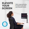 Fellowes Reflex Monitorhalterung - Monitorhalterung für 8 kg 32 Zoll Bildschirme - Verstellbare Monitor-Tischhalterung - Neigung 45° Schwenkbereich 180° Rotation 360°, VESA 75 x 75/100 x 100 - Schwarz