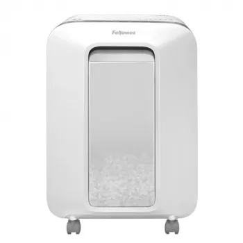 Fellowes Powershred LX201 Mikroschnitt-Aktenvernichter weiß, Mikroschnitt, 23 cm, 2 x 12 mm, 22 L, Touch, 4 Räder