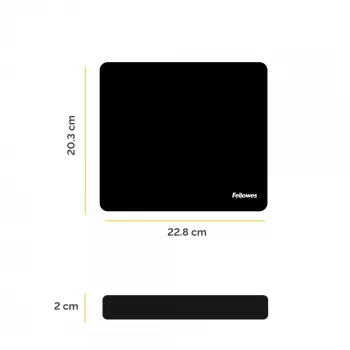 Fellowes Earth Series Mauspad - Schwarz, Schwarz, Einfarbig, Rutschfeste Unterlage