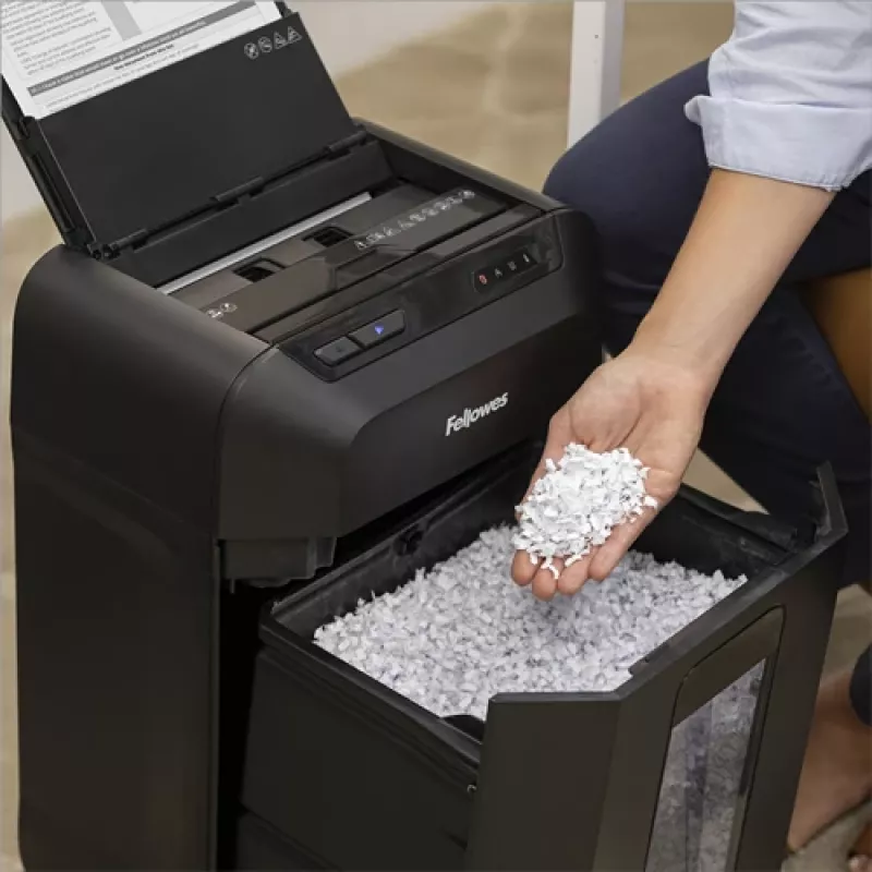 Fellowes Automax 80M Aktenvernichter Partikelschnitt 22 cm Schwarz