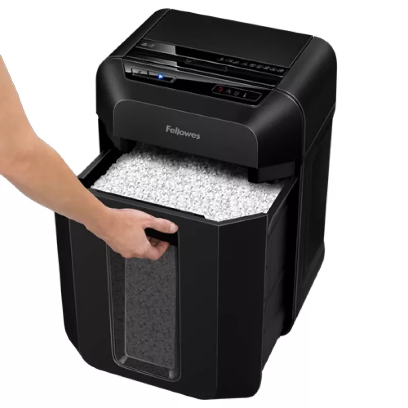 Fellowes AutoMax 90M Aktenvernichter Mikroschnitt Schwarz