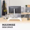 Fellowes Computermonitorständer mit 3 Höhenverstellungen - Hana LT Monitorerhöhung - Ergonomischer verstellbarer Monitorständer für Computer - Maximales Gewicht 22,6 kg - Weiß