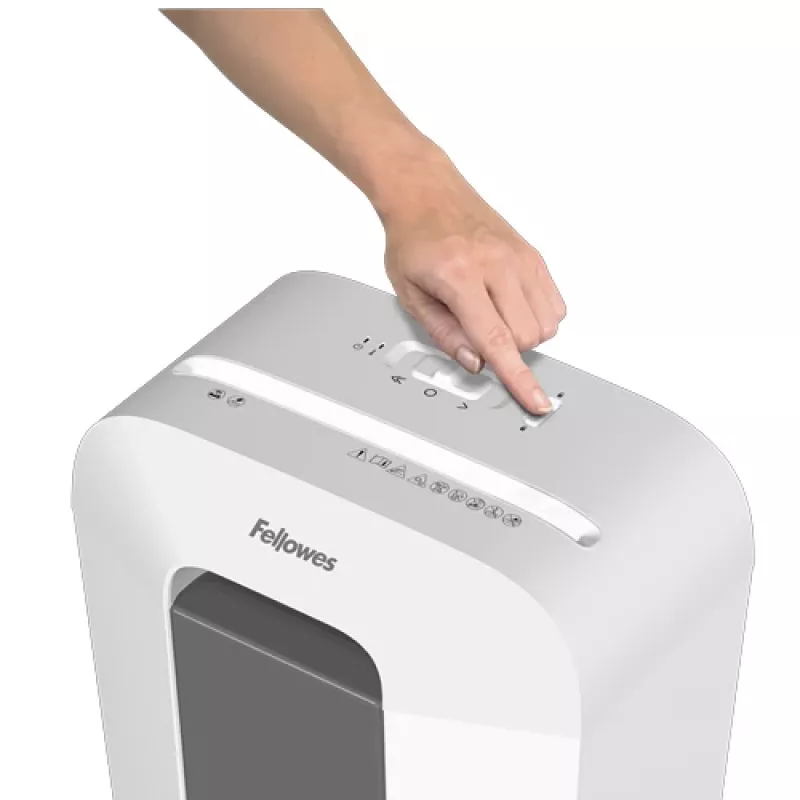 Fellowes LX Series Powershred LX50 (weiß) Partikelschnitt-Aktenvernichter – patentiertes Sicherheitsschloss