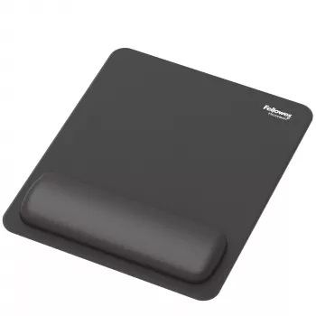 Fellowes Breyta Mausmatte mit Handgelenkstütze Mauspad Handgelenkauflage mit antibakteriellem Schutz Ergonomische Mausmatte Schwarz