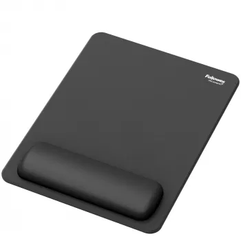 Fellowes Breyta XL Mauspad Handgelenkauflage XL Mauspad Handgelenkstütze mit antibakteriellem Schutz ergonomisches Mauspad Schwarz