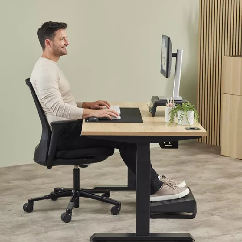 Fellowes Handballenauflage Breyta Palm Rest mit antibakteriellem Schutz ergonomische Handgelenkstütze Schwarz