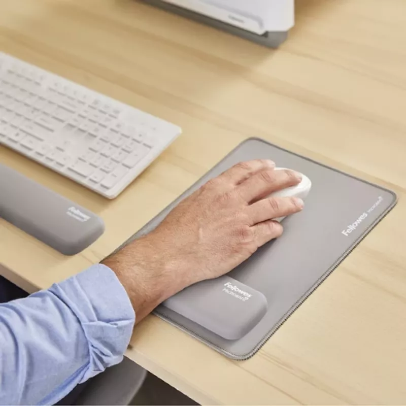 Fellowes Handgelenkauflage Breyta Palm Rest mit antibakteriellem Schutz ergonomische Handgelenkstütze Grau