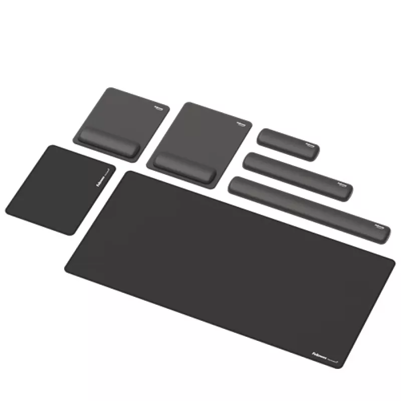 Fellowes Tastatur Handballenauflage Breyta Compact Tastatur Handballenstütze mit antibakteriellem Schutz Ergonomische Handballenstütze Schwarz