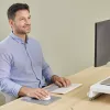 Fellowes Tastatur-Handballenauflage Breyta Kompakte Tastatur-Handballenstütze mit antibakteriellem Schutz Ergonomische Handballenstütze Grau