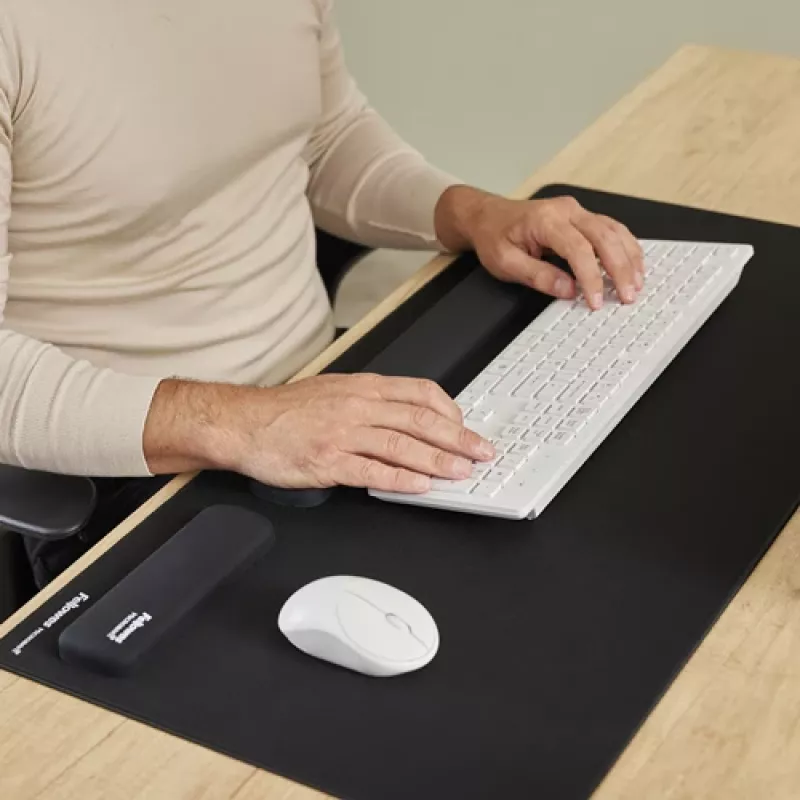 Fellowes Tastatur Wrist Rest Breyta Tastatur-Handballenauflage mit antibakteriellem Schutz Ergonomische Handballenauflage Schwarz