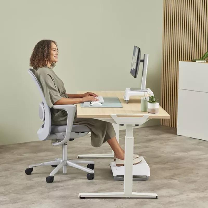 Fellowes Handgelenkauflage für Tastatur Breyta Handgelenkstütze mit antibakteriellem Schutz Ergonomische Handgelenkstütze Salbeigrün