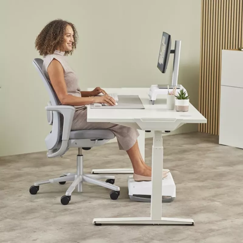 Fellowes Tastatur-Handballenauflage Breyta Tastatur-Handballenstütze mit antibakteriellem Schutz Ergonomische Handballenstütze Sand