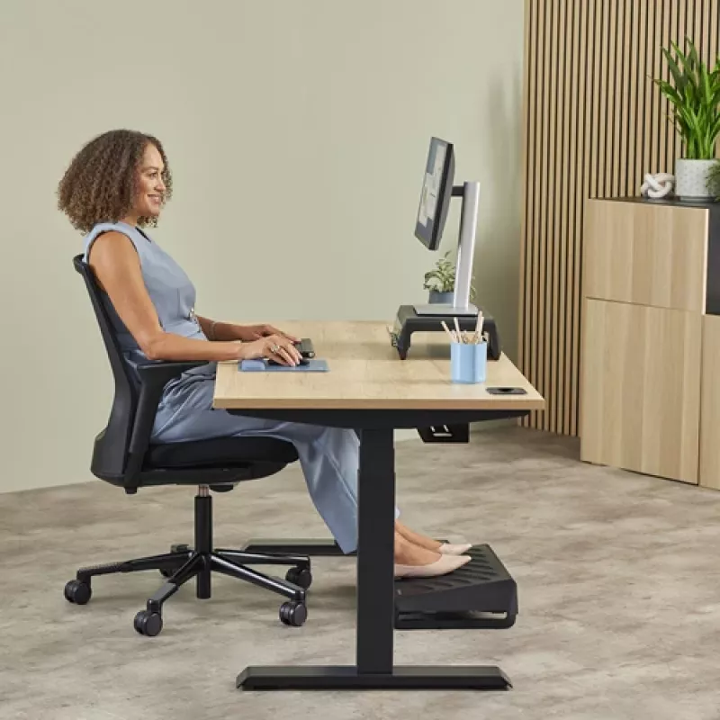Fellowes Tastatur-Handballenauflage Breyta Compact Tastatur-Handballenstütze mit antibakteriellem Schutz Ergonomische Handballenstütze Marine