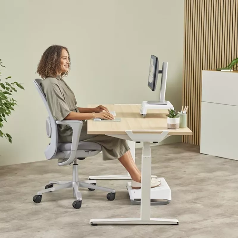 Fellowes Tastatur-Handballenauflage Breyta Compact Tastatur-Handballenstütze mit antibakteriellem Schutz Ergonomische Handballenstütze Salbei