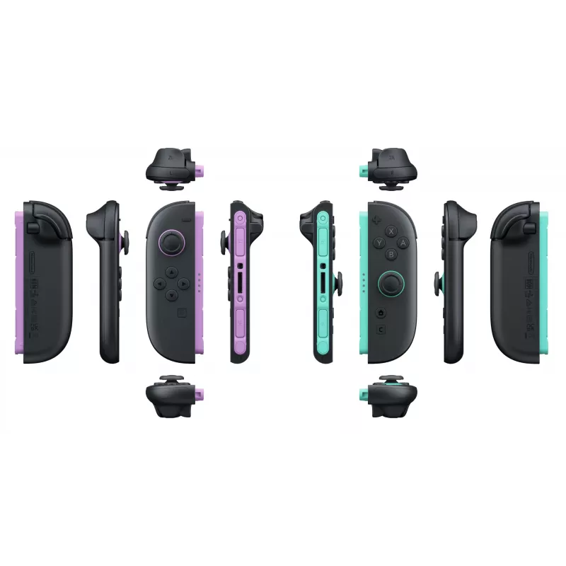 Nintendo Joy-Con 2 Paar Hell-Lila/Hell-Grün, Gamepad, Nintendo Switch 2, Home-Taste, Analog / Digital, Kabellos, Bluetooth