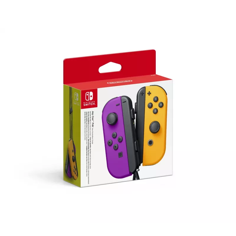 Gamepad NINTENDO Joy-Con wireless Bluetooth für Nintendo Switch — Schwarz/Orange/Lila, analog/digital, D-pad