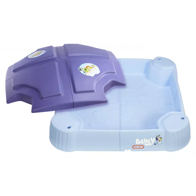 Little Tikes Bluey Beach Day Sandkasten, quadratisch, Kunststoff, blau, Sandkasten