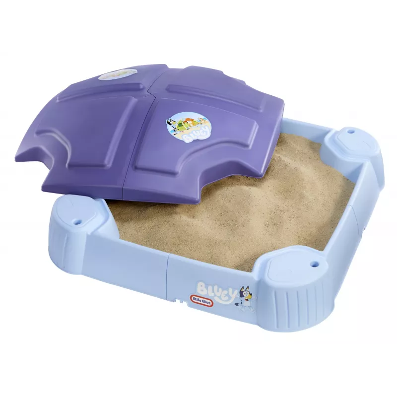 Little Tikes Bluey Beach Day Sandkasten, quadratisch, Kunststoff, blau, Sandkasten