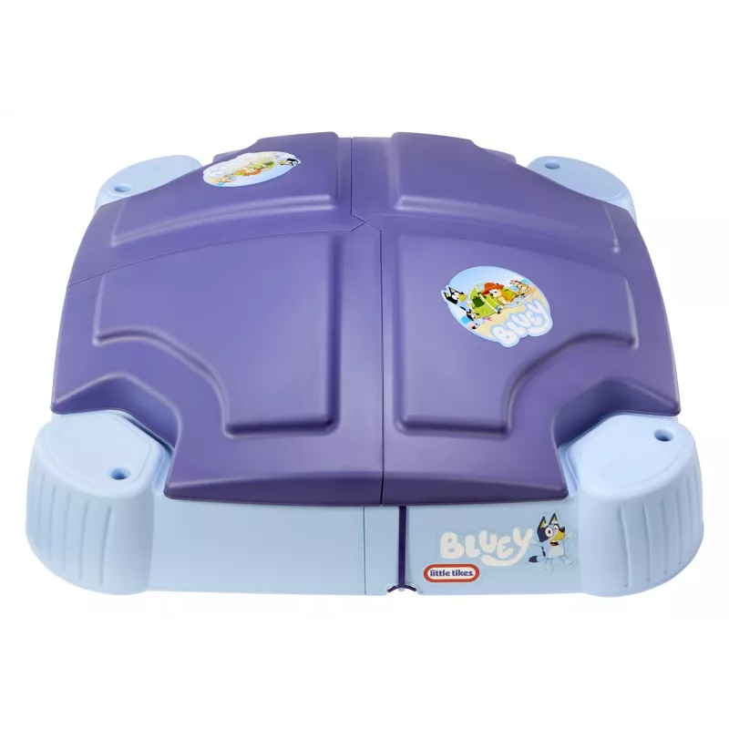 Little Tikes Bluey Beach Day Sandkasten, quadratisch, Kunststoff, blau, Sandkasten