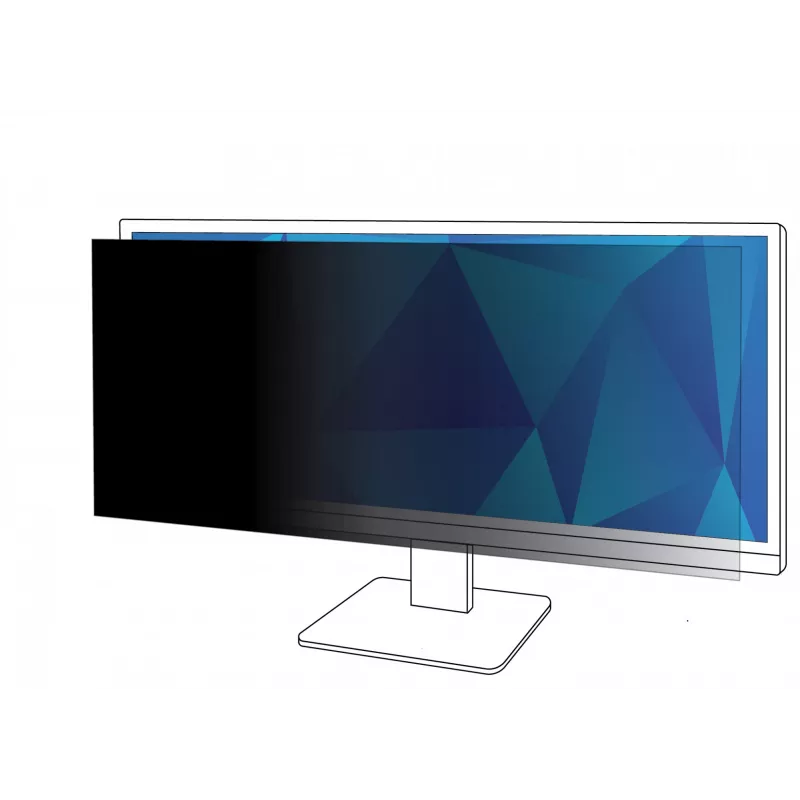 3M Blickschutzfilter für 34-Zoll-Monitor, 21:9, PF340W2B, 86,4 cm (34 Zoll), 21:9, Monitor, Rahmenloser Blickschutzfilter, Glänzend / Matt, Blendfrei