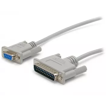 StarTech.com 10 ft Cross Wired DB9 auf DB25 Serielle Nullmodem-Kabel - F/M
