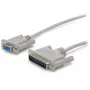 StarTech.com 10 ft Cross Wired DB9 auf DB25 Serielle Nullmodem-Kabel - F/M