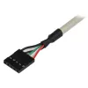 StarTech.com 2 Port USB A Female Slot Plate Adapter, 2 x IDC, 2 x USB A, 0,286 m, Silber
