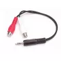 StarTech.com 6in Stereo-Audiokabel – 3,5 mm Stecker auf 2x Cinch-Buchse