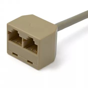 StarTech.com 2-zu-1 RJ45 Splitter Kabeladapter - F/M, 10/100Base-T(X), Cat5e, Grau, Polyvinylchlorid (PVC), 0,33 m, Stecker/Buchse