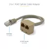 StarTech.com 2-zu-1 RJ45 Splitter Kabeladapter - F/M, 10/100Base-T(X), Cat5e, Grau, Polyvinylchlorid (PVC), 0,33 m, Stecker/Buchse