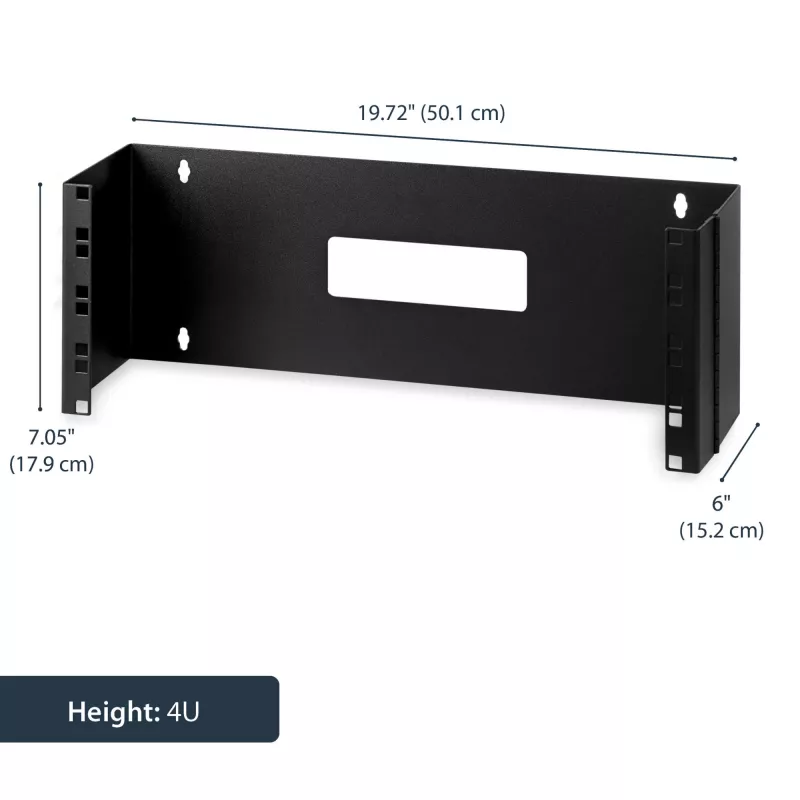StarTech.com 4HE 19 Zoll klappbare Wandmontagehalterung für Patchfelder