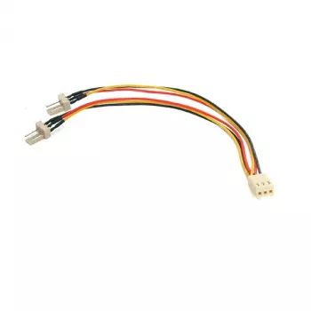 StarTech.com 15,24 cm TX3 Lüfter-Stromverteilerkabel, Molex (3-polig), Molex (3-polig), 0,152 m, Stecker, Buchse, Verschiedene Farben, Weiß