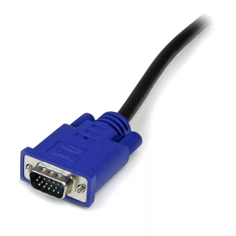 StarTech.com 10 ft Ultra Thin USB VGA 2-in-1 KVM-Kabel, 3 m, VGA, Schwarz, USB, USB A + VGA, VGA