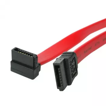 StarTech.com 18in SATA auf rechtwinkliges SATA Serial ATA Kabel, 0,457 m, SATA III, SATA 7-polig, SATA 7-polig, Buchse/Buchse, Rot