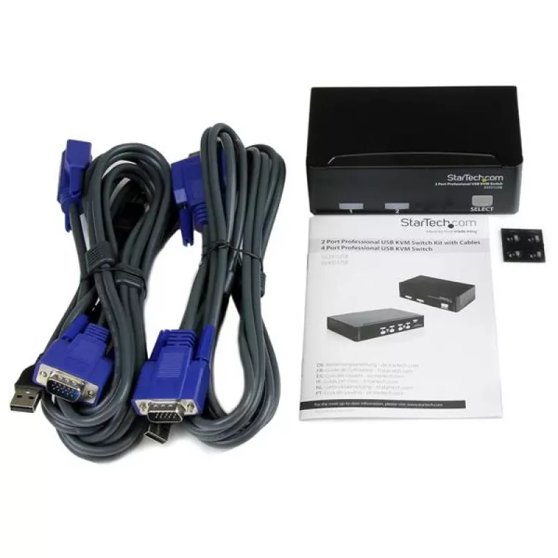 StarTech.com 2 Port Professional USB KVM Switch Kit mit Kabeln
