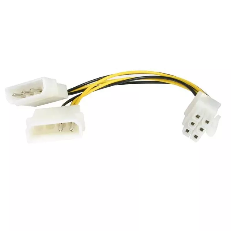 StarTech.com 6in LP4 auf 6 Pin PCI Express Grafikkarten-Netzteil-Adapterkabel
