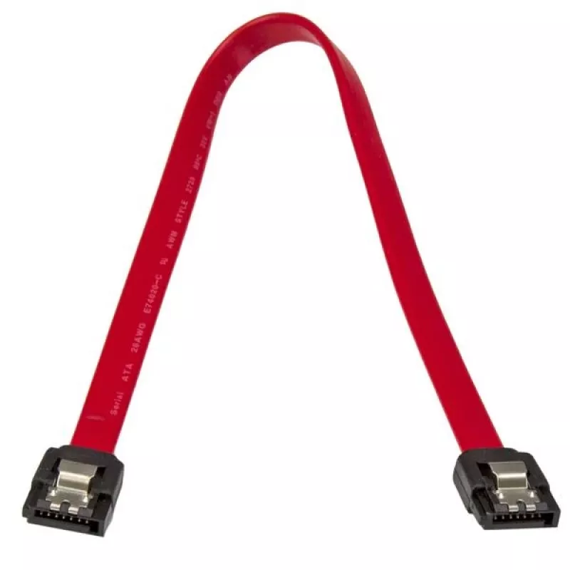 StarTech.com 12 Zoll Latching SATA-Kabel, 0,304 m, SATA III, SATA 7-Pin, SATA 7-Pin, Stecker/Stecker, Rot