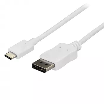 StarTech.com 1,8m USB-C auf DisplayPort 1.2 Kabel 4K 60Hz – USB-C auf DisplayPort Adapterkabel HBR2 – DP Alt Mode zu DP Monitor Videokabel – Kompatibel mit Thunderbolt 3 – Weiß