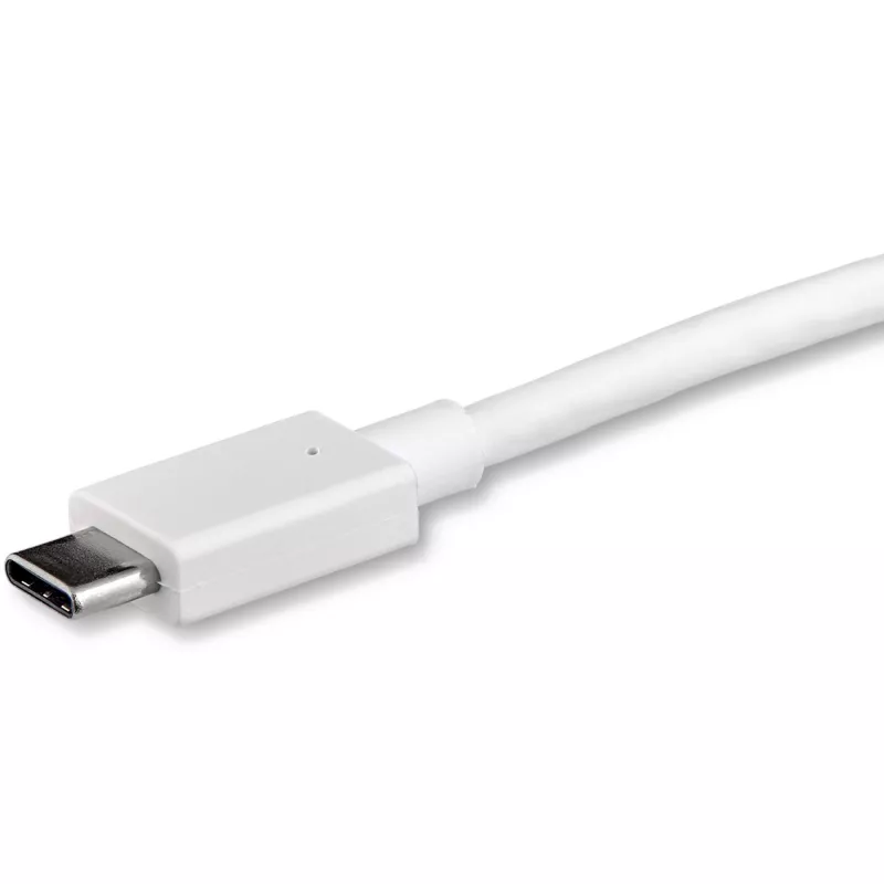 StarTech.com 1 m USB-C auf DisplayPort 1.2 Kabel 4K 60 Hz – USB-C auf DisplayPort Adapterkabel HBR2 – USB Type-C DP Alt Mode auf DP Monitor Videokabel – Funktioniert mit Thunderbolt 3 – Weiß